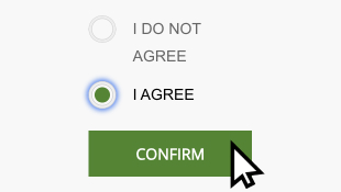 Mouse cursor on the Confirm button to define the requested consent change.